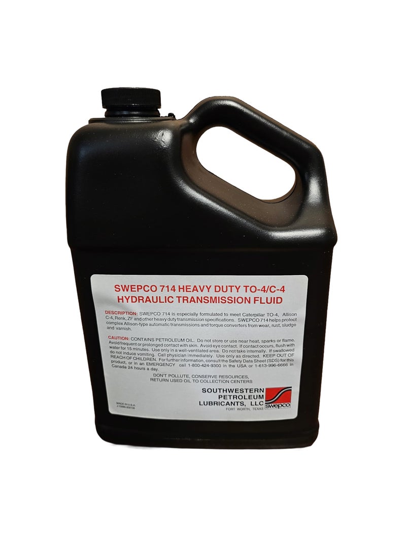 Swepco 714 Hydraulic Transmission Fluid Type TO-4/C-4 30wt. Gal. - Image 2